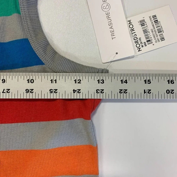 Treasure & Bond Girls Rainbow Ribbed Cotton Tank Top Size Size M NWT - Picture 10 of 11